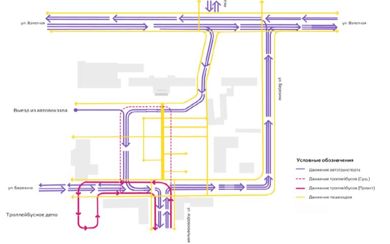 Пешеходная зона и одностороннее движение: новая схема у автовокзала