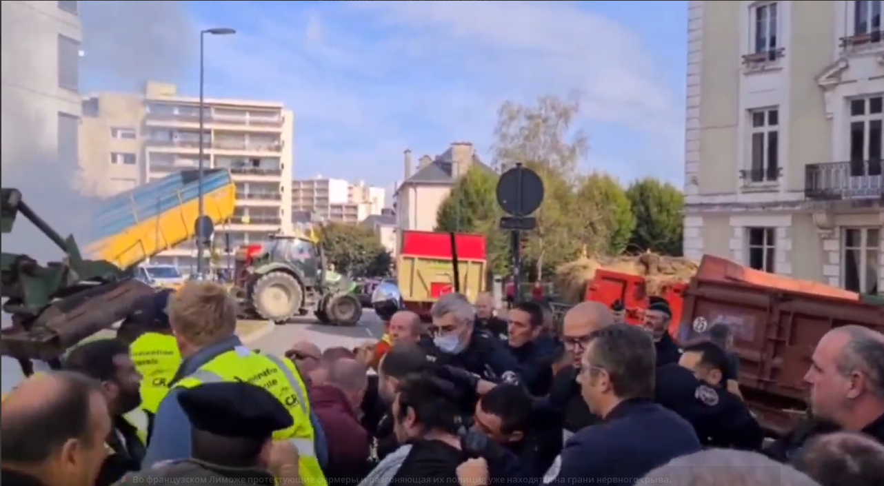 Не прекращающиеся протесты французских фермеров накаляют полицию