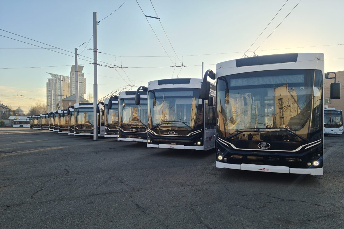 Новые современные троллейбусы вышли на линию в Красноярске