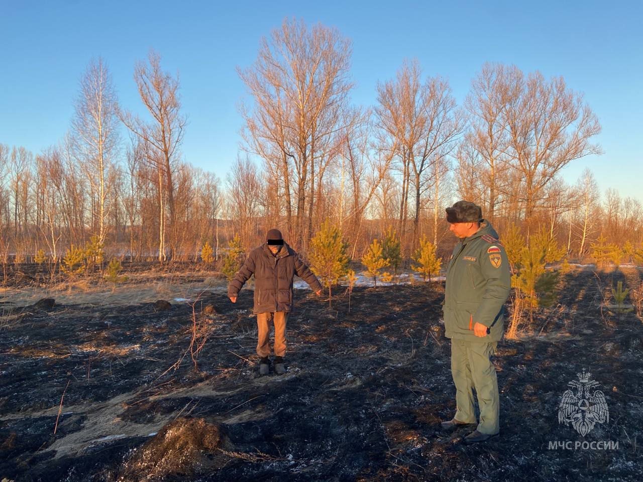 Сухую траву в Минусинском районе снова подожгли