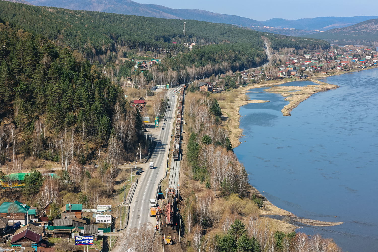 КрасЖД уложила 16 км нового пути на участке от станции Енисей до Дивногорска