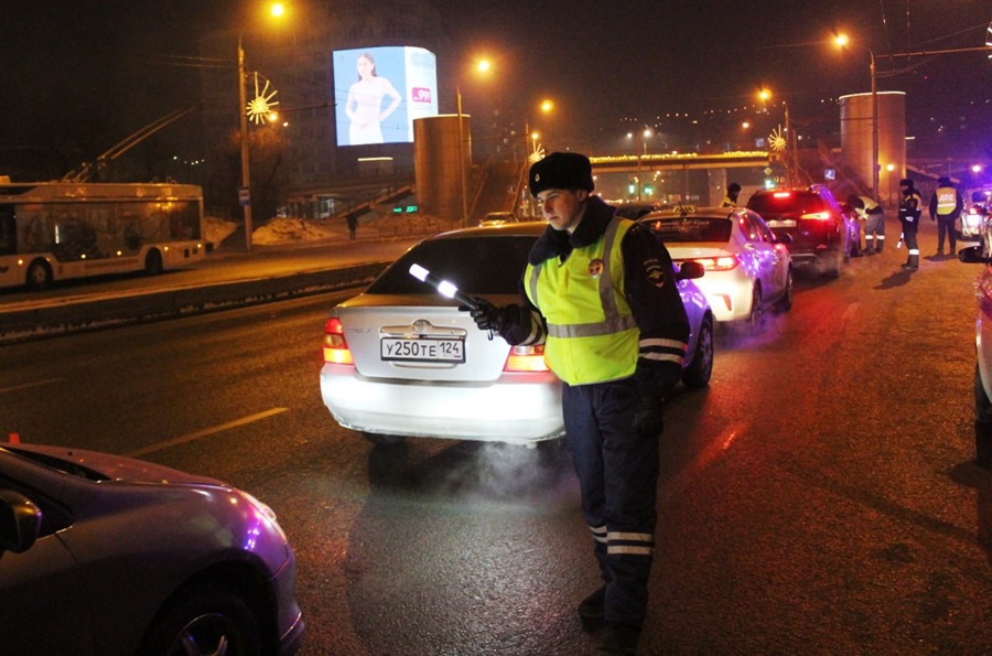 Почти 40 пьяных водителей остановили в Красноярске и Дивногорске в последние выходные января
