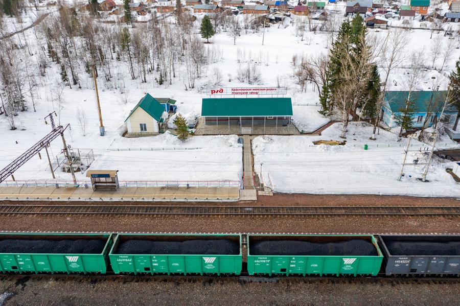 Перевозки угля в адрес погранпереходов и портов Дальнего Востока на Красноярской железной дороге увеличились в I квартале на 31%