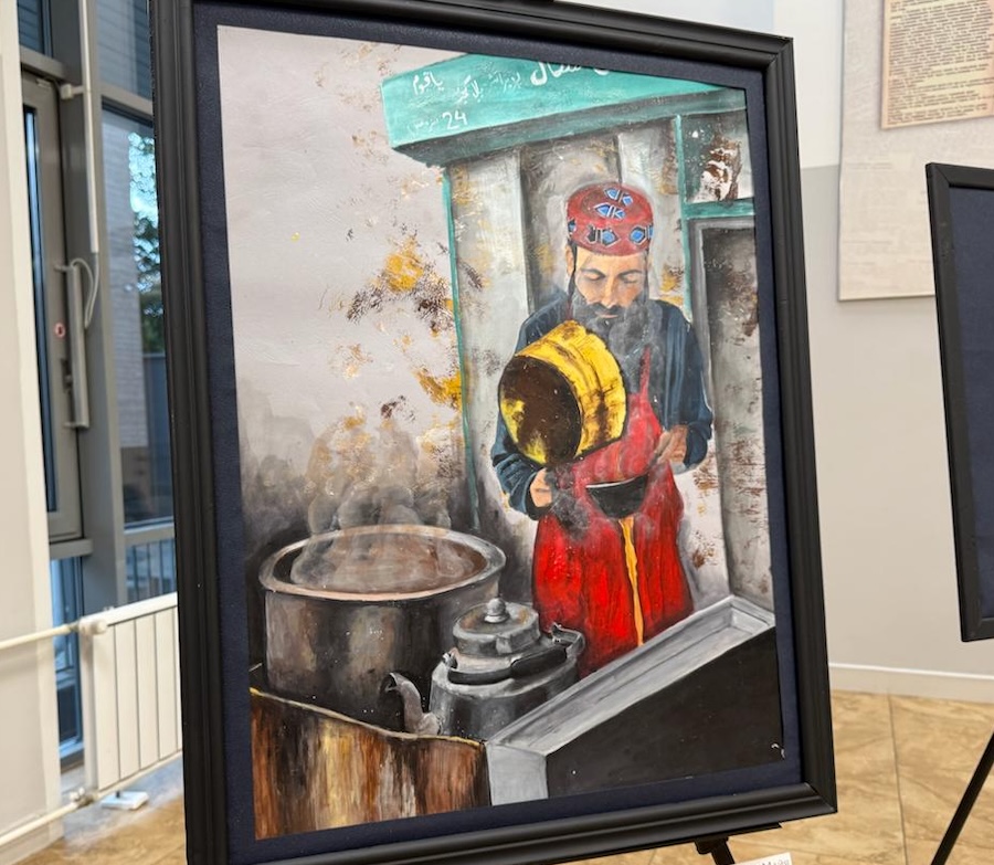 Мужчина за плитой