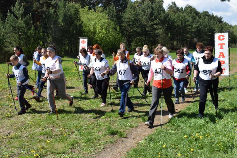 Минусинцы на выходных соревновались в скандинавской ходьбе