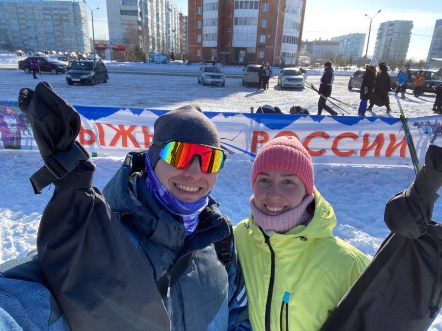 Угольщики СУЭК преодолели дистанцию Всероссийской гонки "Лыжня России"